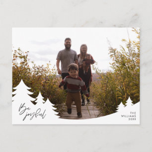 Cartão Postal Moderno Minimalista, Alegre, Foto da Família