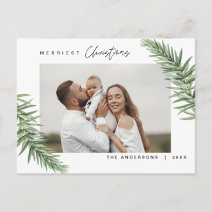 Cartão Postal Moderno Minimalista, Família Feliz Natal
