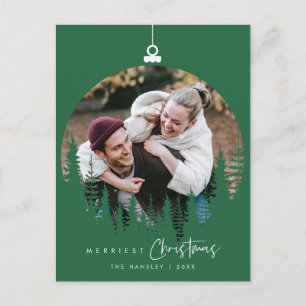Cartão Postal Moderno Minimalista, Família Mais Alegre Natal Fot