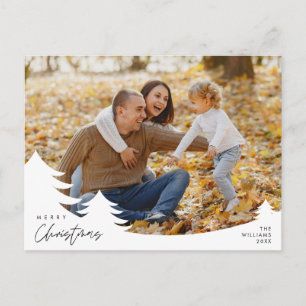 Cartão Postal Moderno Minimalista, Família Mais Alegre Natal Fot