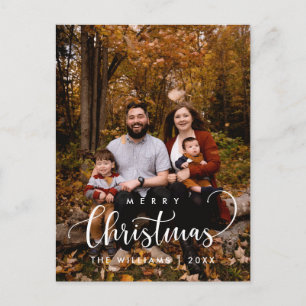 Cartão Postal Moderno Minimalista, Feliz Natal Família Foto