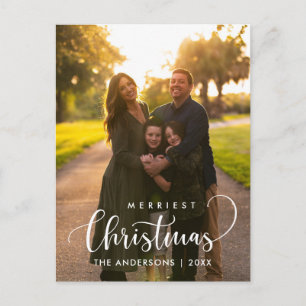 Cartão Postal Moderno Minimalista, Foto de Família de Natal Mais
