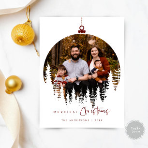 Cartão Postal Moderno Minimalista, Foto de Família do Natal Mais