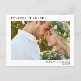 Cartão Postal Moderno Minimalista Simples Casamento Para Sempre 