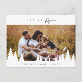 Cartão Postal Moderno Minimalista, Vamos nos Alegrar, Foto da Fa