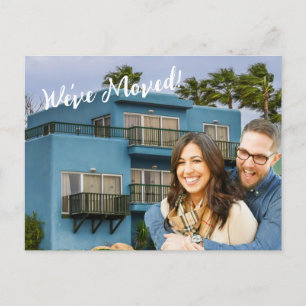 Cartão Postal Moderno Mudamos Foto Novo Anúncio de Endereço