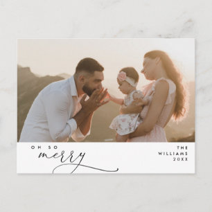 Cartão Postal Moderno, Natal, Foto Familiar, Oh Tão Feliz
