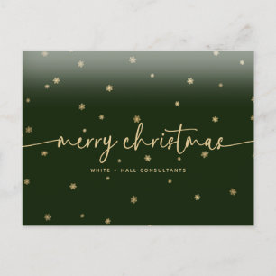 Cartão Postal Moderno Roteiro de Natal Minimalista de Negócios