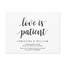 Moderno rústico, o amor é paciente, casado adiado