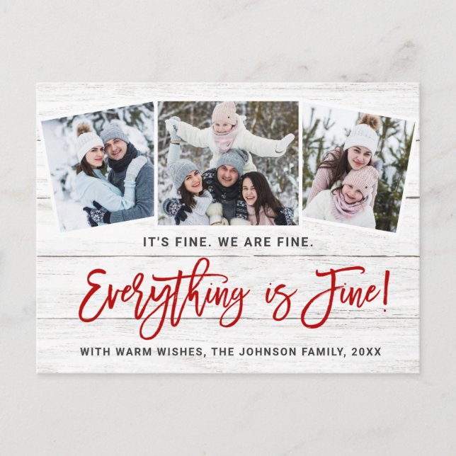 Cartão Postal Moderno Tudo é Bom Natal 3 Foto (Frente)