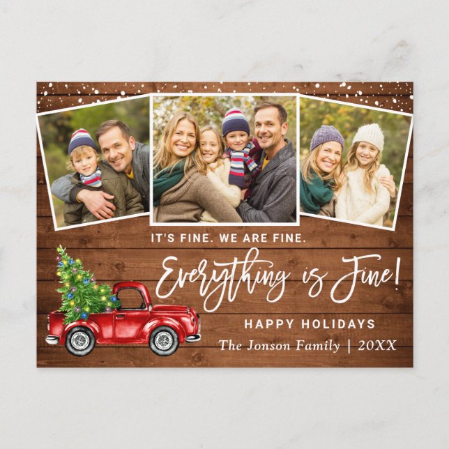 Cartão Postal Moderno Tudo é Bom Natal 3 Foto (Frente)