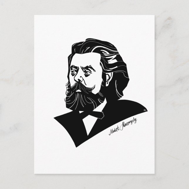Cartão Postal Modesto Mussorgsky (Frente)