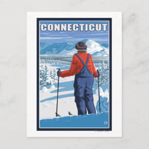 Cartão Postal Modo de Exibição de Admiração do ConnecticutSk