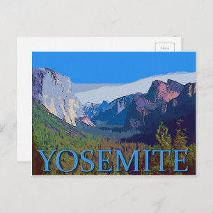 Cartão Postal Modo de Exibição Yosemite com Texto
