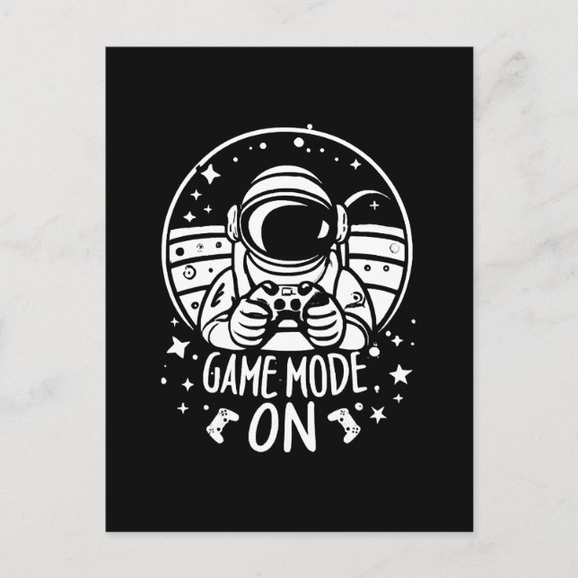 Cartão Postal modo de jogo astronauta (Frente)