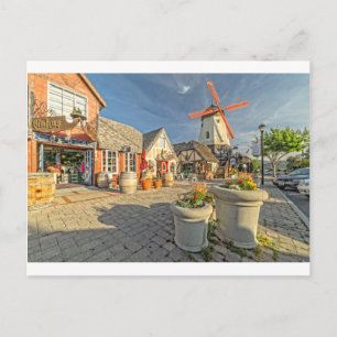 Cartão Postal Modo Solvang Windmill