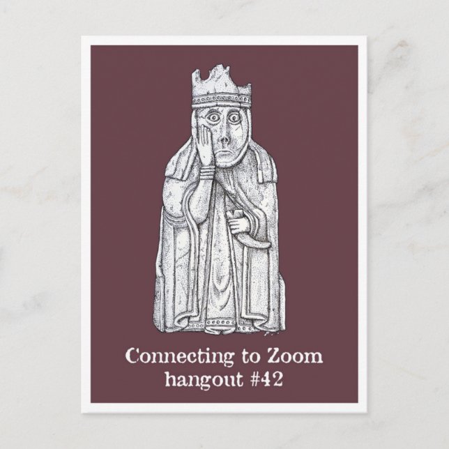 Cartão Postal Modos de bloqueio: Lewis Chessmen - A Rainha (Frente)