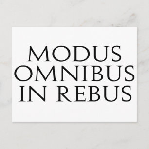 Cartão Postal Modus Omnibus Em Rebus