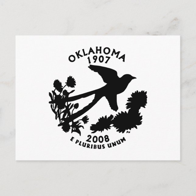 Cartão Postal Moeda Comemorativa de Oklahoma (Frente)