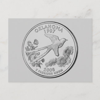 Cartão Postal Moeda Comemorativa de Oklahoma