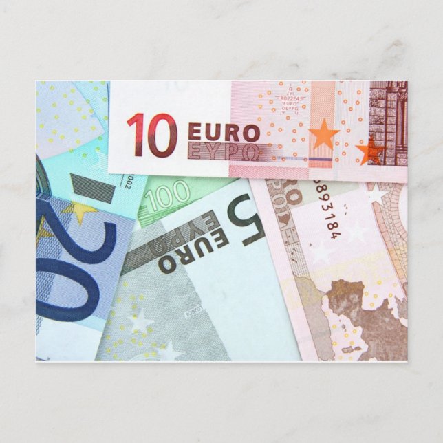 Cartão Postal Moeda de Euro (Frente)