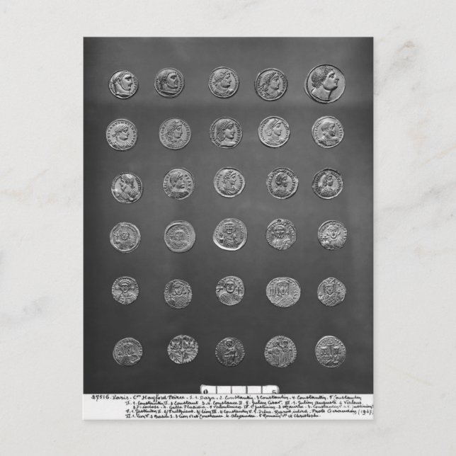 Cartão Postal Moedas bizantinas e romanas do século XX-2010 (Frente)