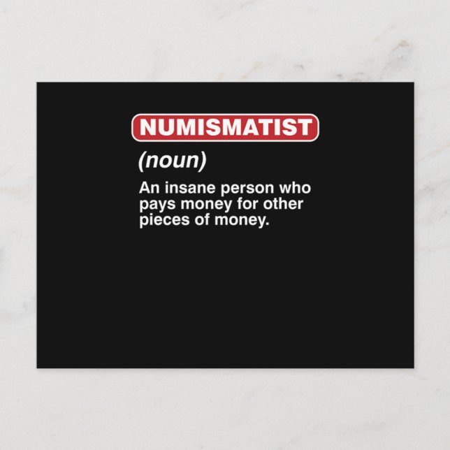 Cartão Postal Moedas Colecionadores de Moedas Negociantes Moeda  (Frente)