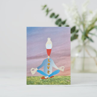 Cartão Postal Moeder dag eend houdt van yoga zen groeten
