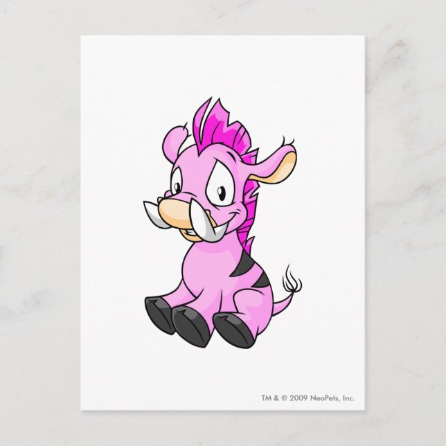 Cartão Postal Moehog Pink (Frente)