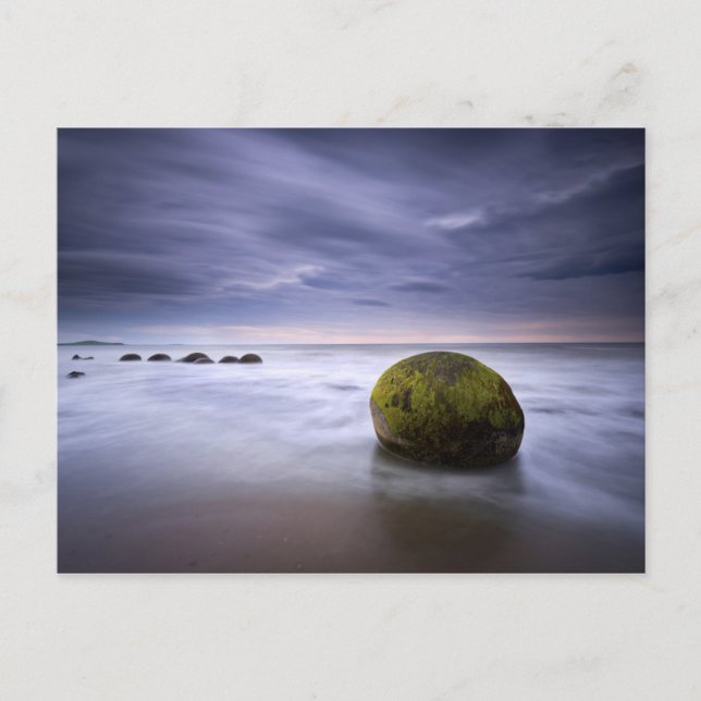 Cartão Postal Moeraki Boulders Sunrise Seascape (Frente)