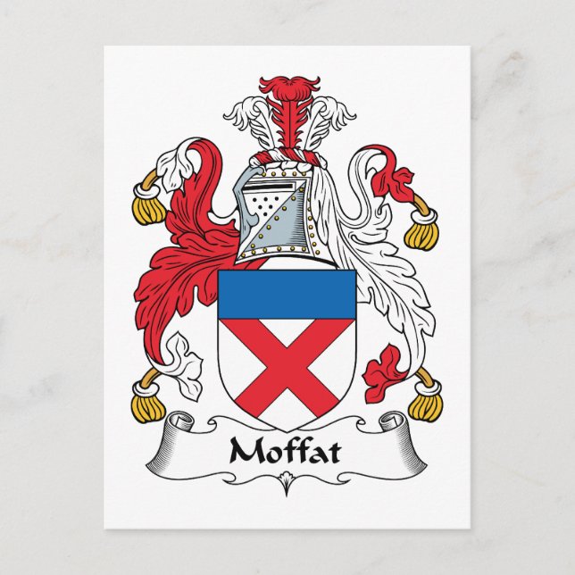 Cartão Postal Moffat Family Crest (Frente)