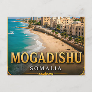 Cartão Postal Mogadíscio Oceano Índico e Farol Histórico