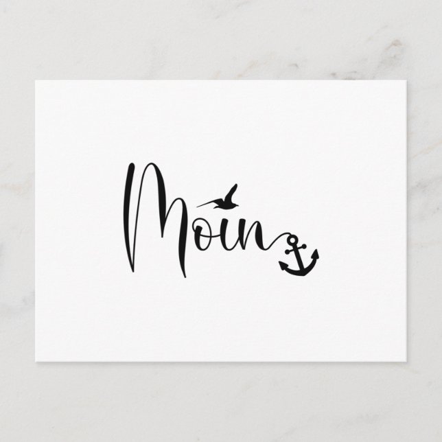 Cartão Postal Moin Gull Anchor Baixo Dialeto Alemão (Frente)