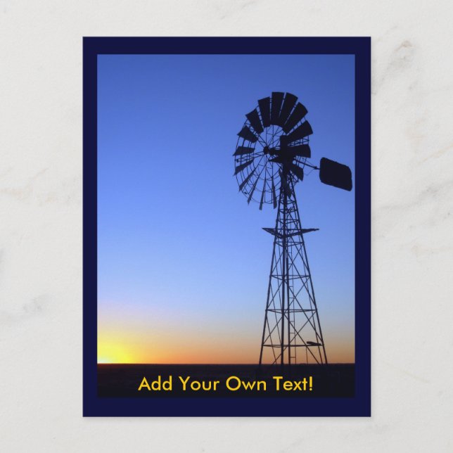 Cartão Postal Moinho australiano (Frente)