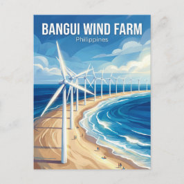Cartão Postal Moinhos de Vento de Bangui Filipinas