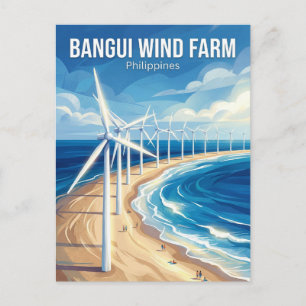 Cartão Postal Moinhos de Vento de Bangui Filipinas