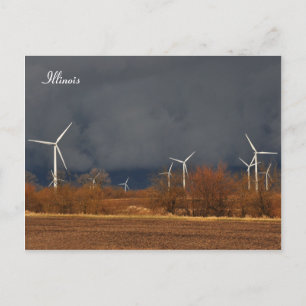 Cartão Postal Moinhos de vento de Illinois