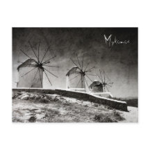Moinhos de vento de Mykonos 2 - Cartão-postal