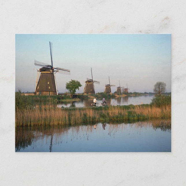 Cartão Postal Moinhos de vento, Kinderdijk, Holanda (Frente)
