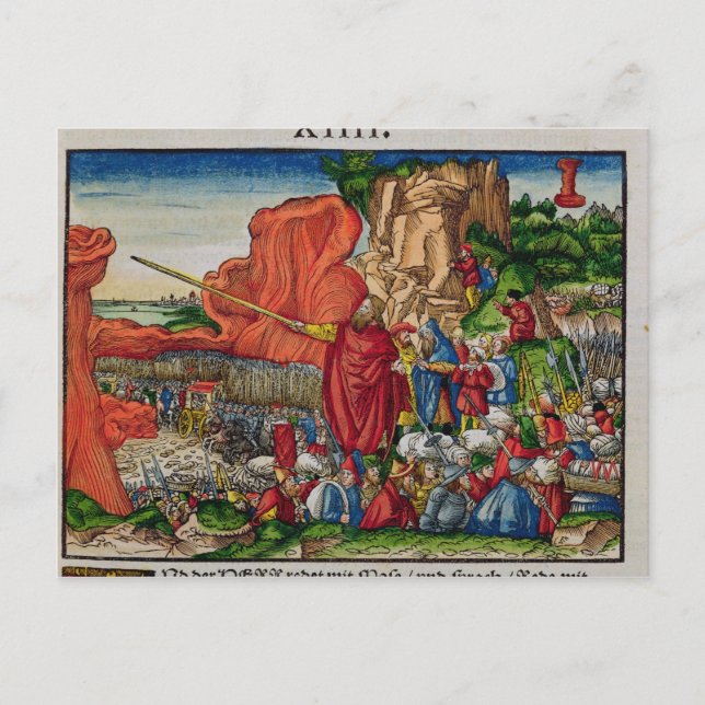 Cartão Postal Moisés atravessando o Mar Vermelho (Frente)
