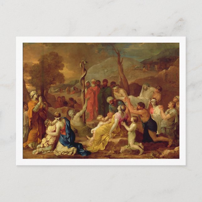 Cartão Postal Moisés e a Serpente Brasileira, c.1653-54 (óleo em (Frente)