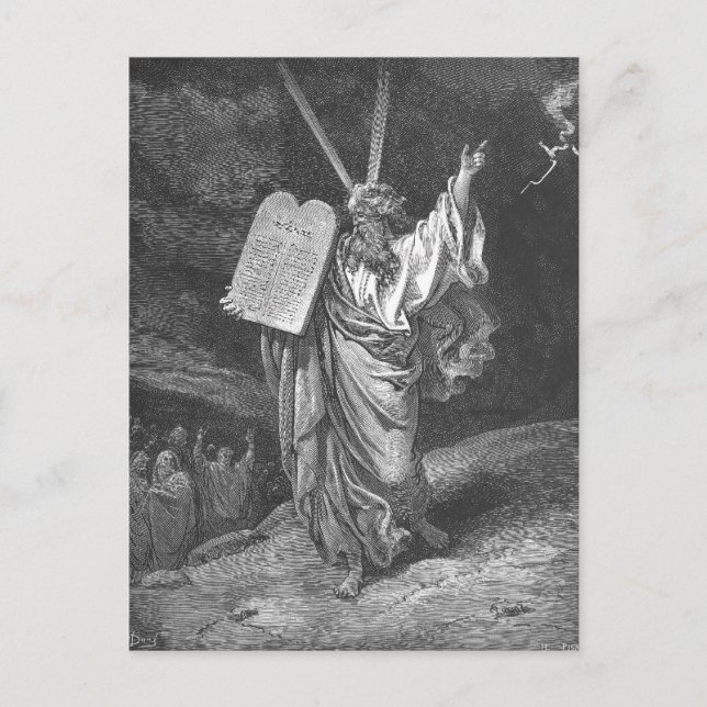 Cartão Postal Moisés no Monte Sinai (Frente)