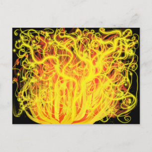 Cartão Postal Moisés Queimando Arte Cristã Profeética