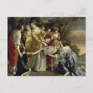 Cartão Postal Moisés resgatado do Nilo, c.1630