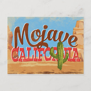 Cartão Postal Mojave California Cartoon Desert Viagens vintage