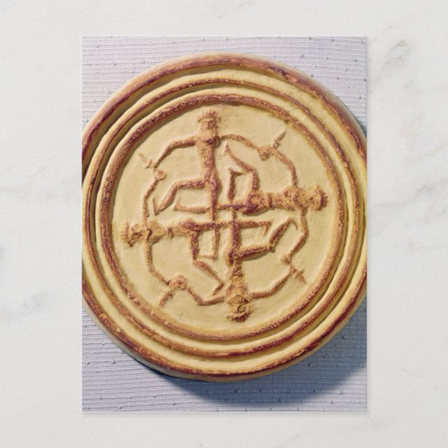 Cartão Postal Mold representando quatro guerreiros (Frente)