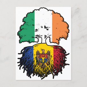 Cartão Postal Moldávia, Moldávia, Irlanda Irlanda, Bandeira das 