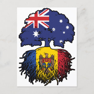 Cartão Postal Moldiava, Moldávia, Austrália, Raízes de Árvore