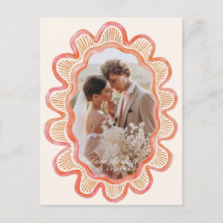 Cartão Postal Moldura de fotografia oval redimensionada, pintada