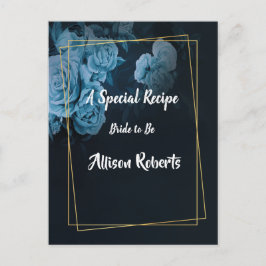 Cartão Postal Moldura Geométrica Dourada Simples Chic Chá de Noi